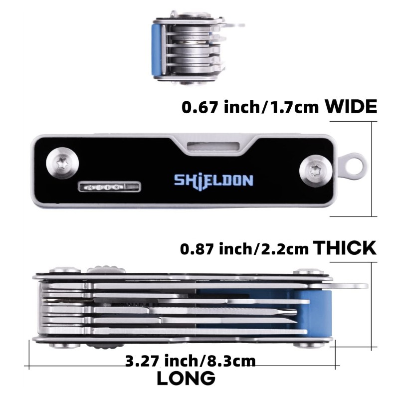 Shieldon Lileep Multitool Knife, Swiss Army Pocket Knife Style , All in One Tool for Every Day Carry Use 