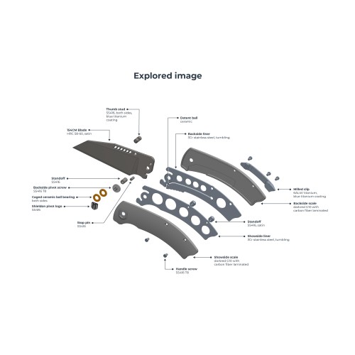 Shieldon Cyberdashi Outdoor Knife, 154CM Steel 3“  Satin Finish Blade G10 & Carbon Fiber Ergonomic Handle Folding Knife with Titanium Pocket Clip & Thumb Stud