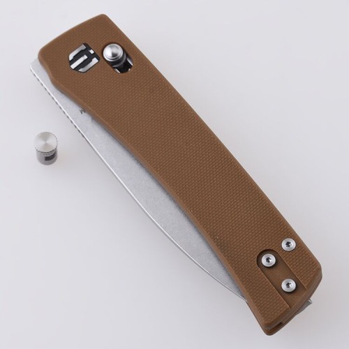 Shieldon Kite Outdoor Knife, 154CM Steel Made 3“ Stonewash Finish Drop Point Blade Axis Lock Folding Knife with G10 Handle, Pocket Clip & Thumb Stud