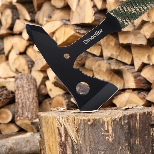 Shieldon Dinoclier Outdoor Axes Set - 3pcs 10.7" Hawk Style Throwing Axes & 3pcs Throwing Knives with Nylon Sheath