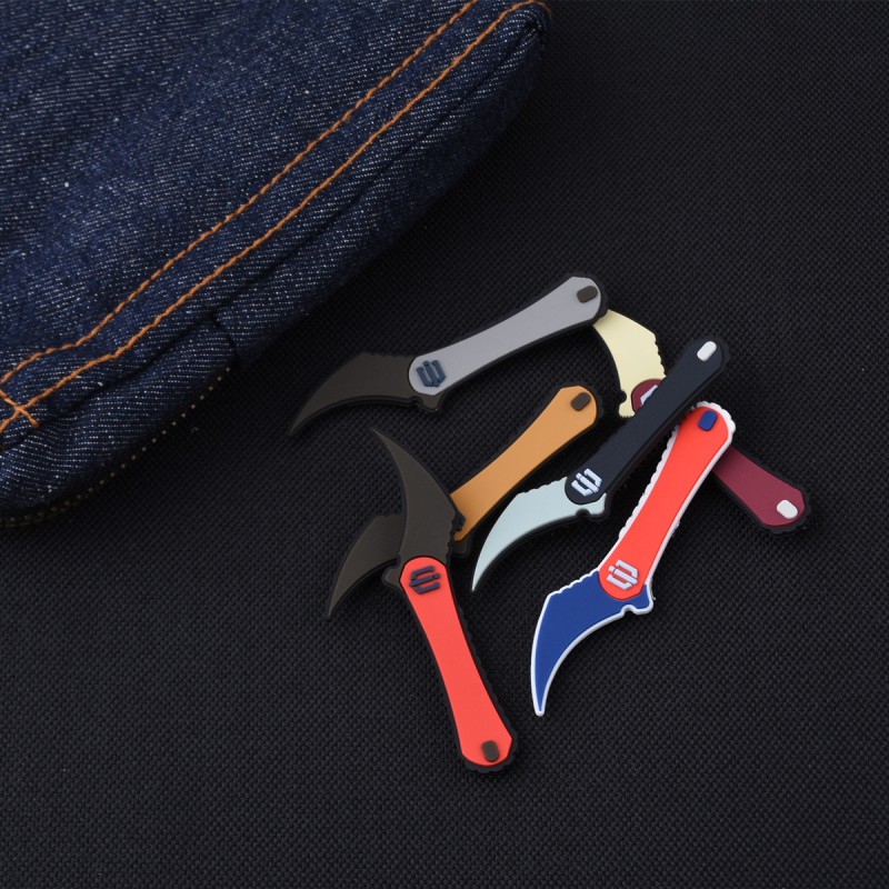 Shieldon Stinger 2.95'' Drop Point 14C28N Blade, G10 + Micarta Handle Folding Pocket Knife Reverse Grip 